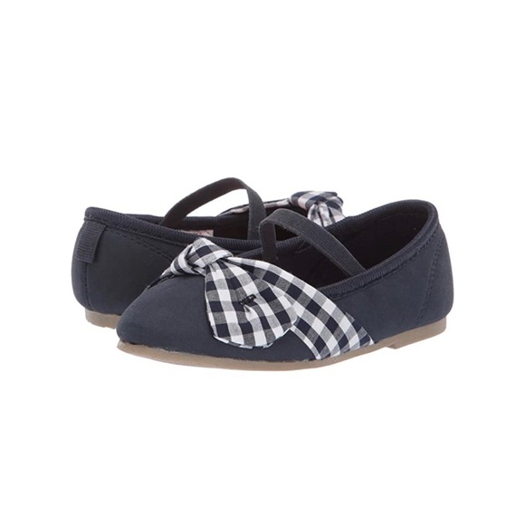 🆕 Carter’s gingham navy Mary Jane bal… - Picture 1 of 12
